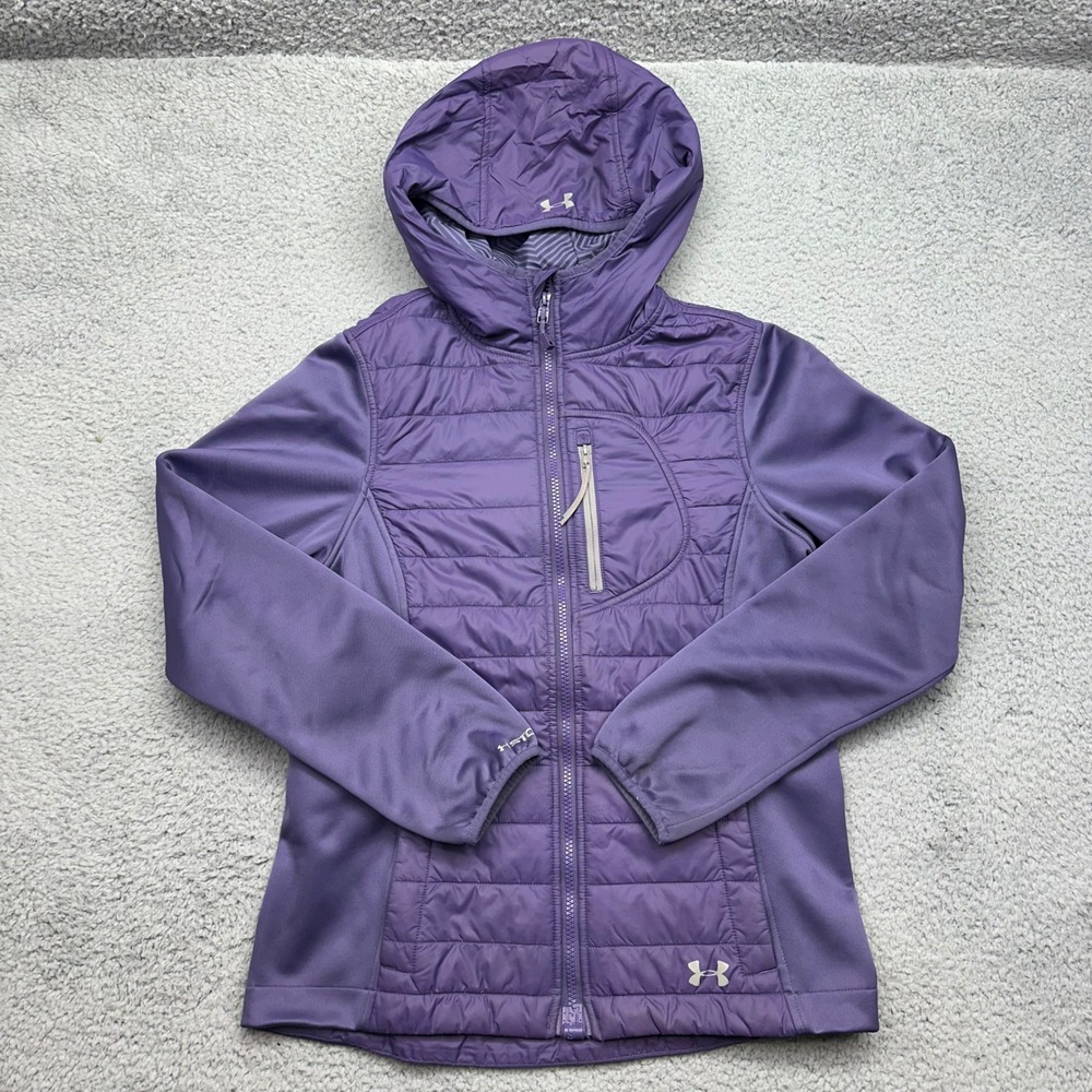 Under Armour 1249124 Womens XS ColdGear‎ Infrared Primaloft Purple Hooded Jacket